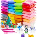 Nishtha Colorful DIY Non Toxic Super Light Air Dry Modeling Clay For Kids (12 Units)